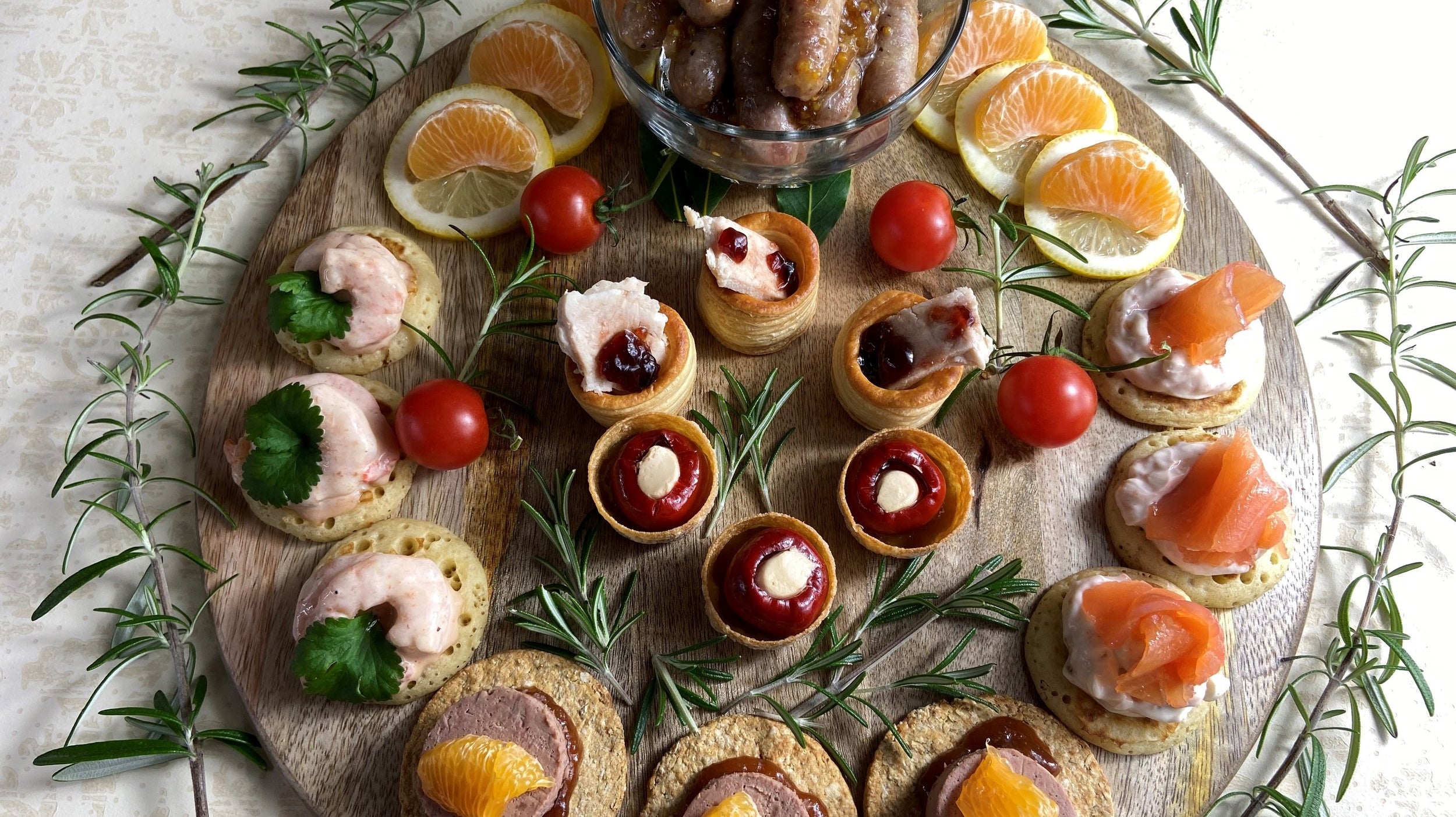 festive savoury canapes