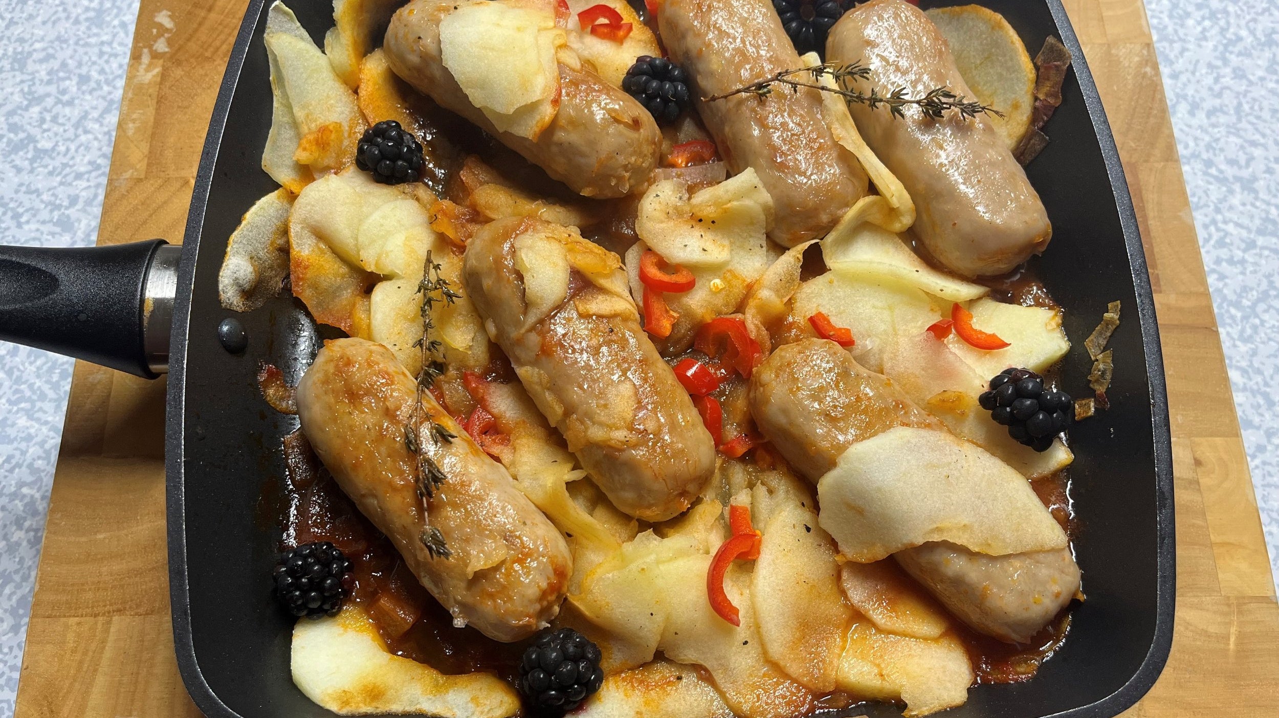 blackberry & apple sausage supper