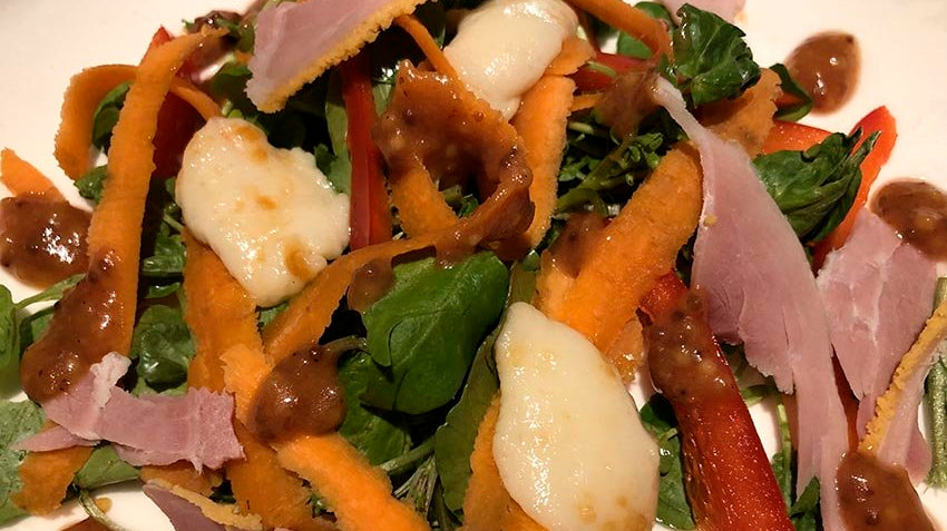 watercress salad - mustard & honey sauce