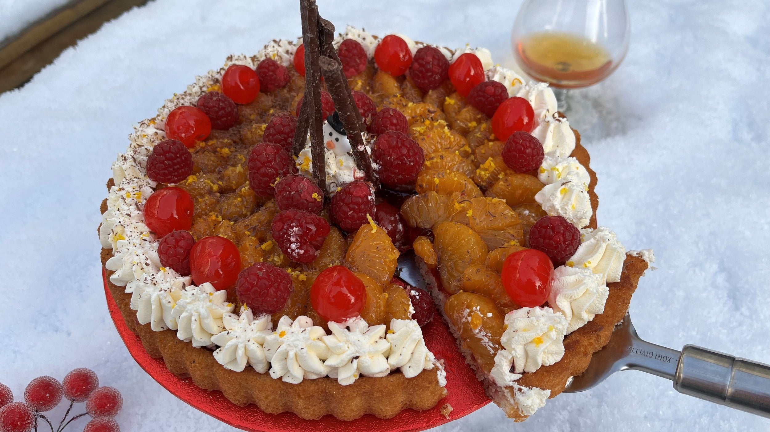festive fruit flan