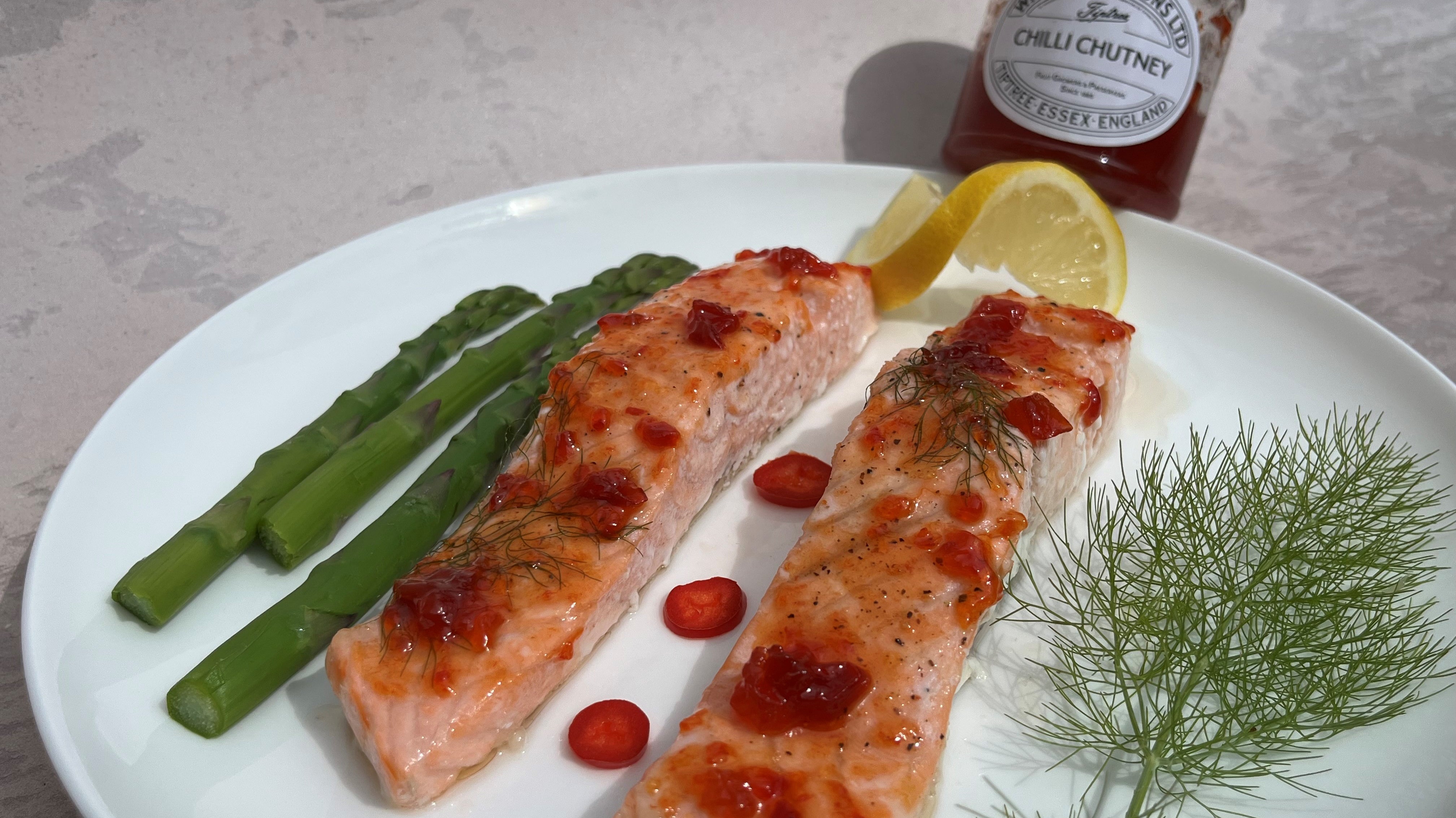 Salmon Papillote with Chilli Chutney