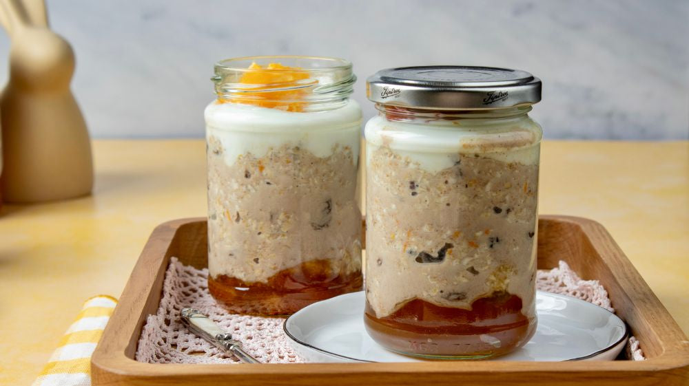 Hot Cross Bun Overnight Oats