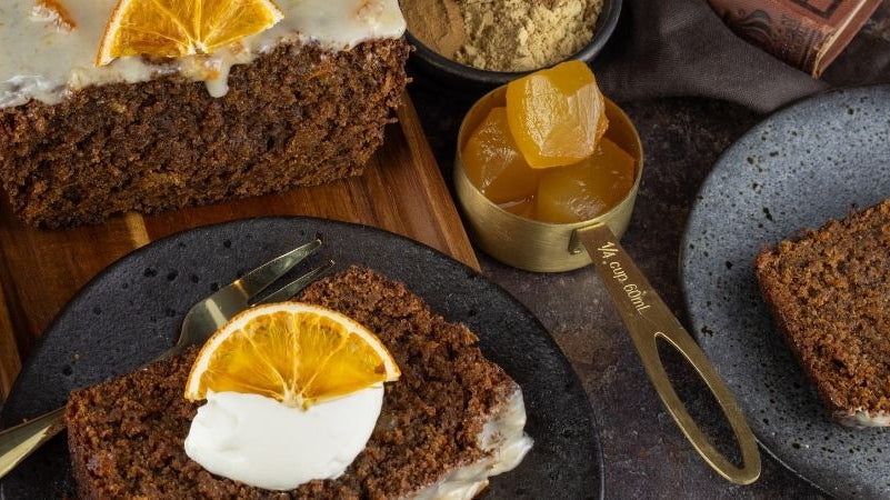 Sticky Blood Orange Marmalade & Ginger Loaf