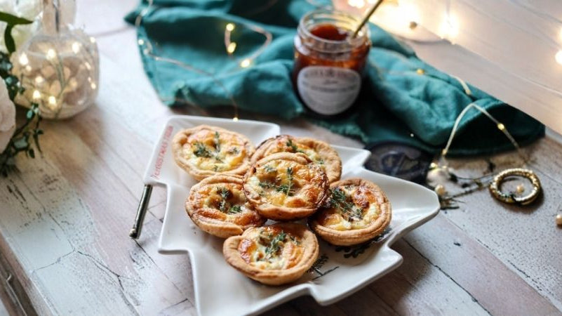 Hot Gooseberry and Cheese Tartlets