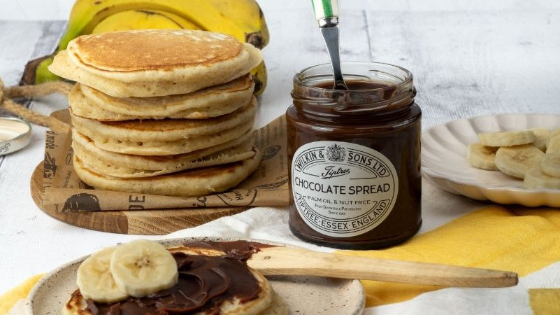 Pancakes with Chocolate Spread and Banana