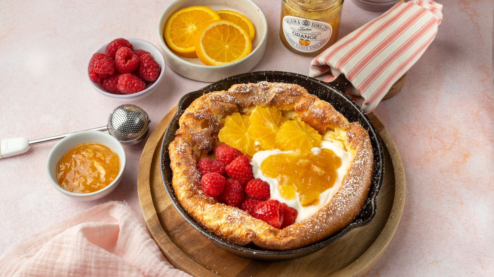Dutch Baby Pancake with Orange Reduced Sugar Marmalade