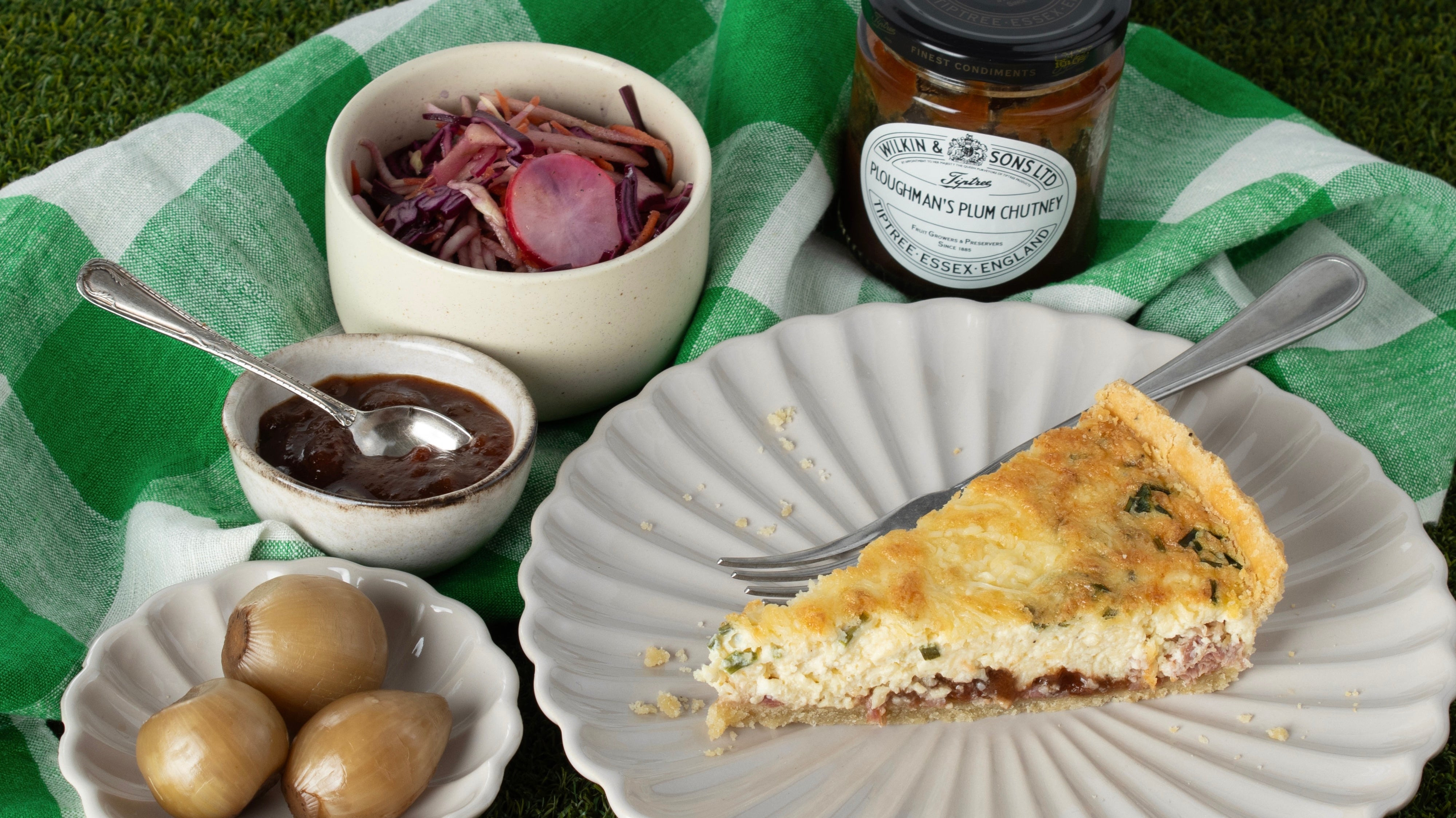 Ploughman’s Quiche with Pickled Slaw