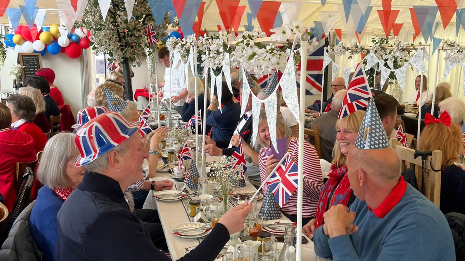 Coronation tea in the Marquee