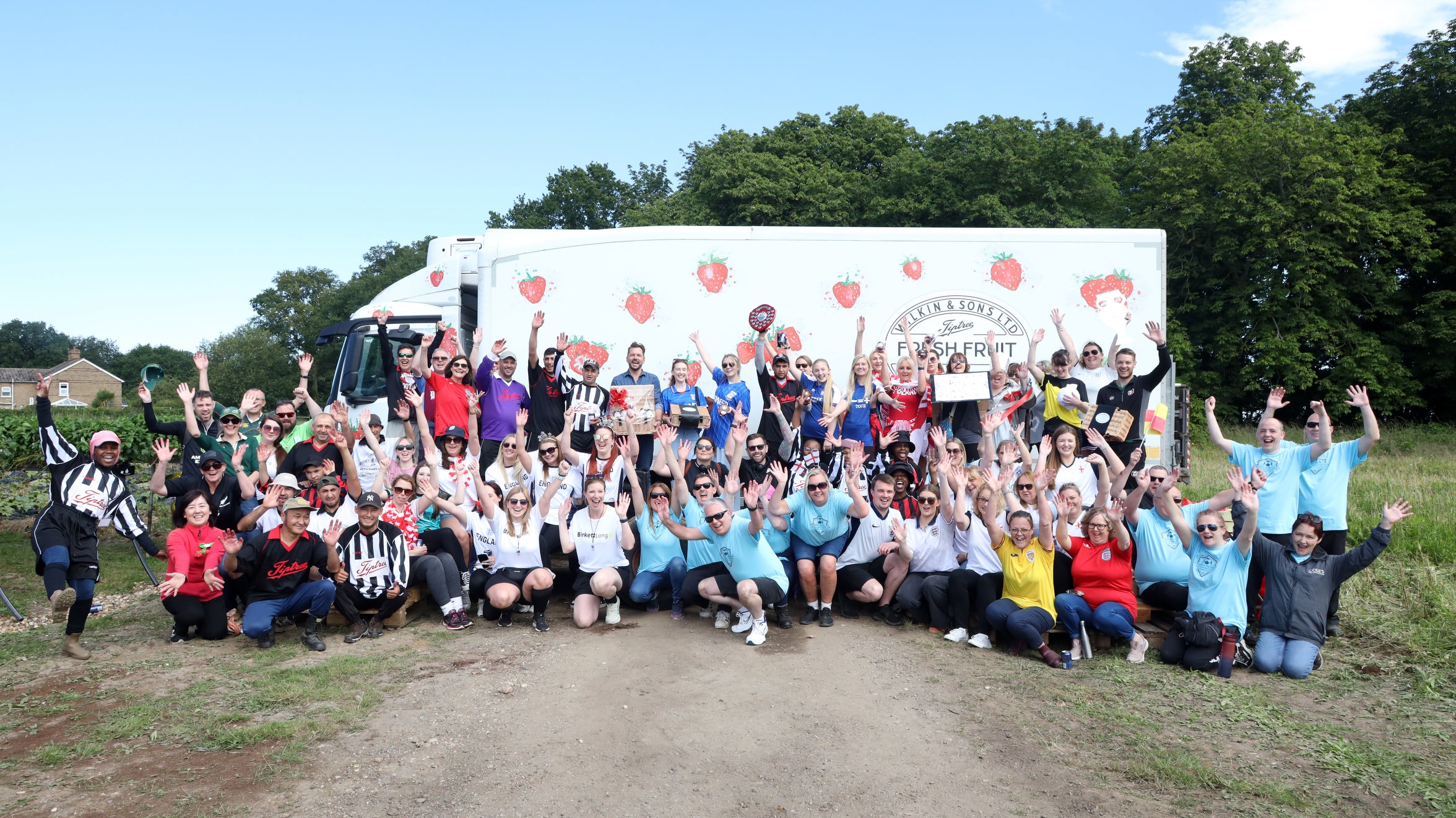 Jimmy Doherty celebrating 20th Anniversary of Tiptree Strawberry Race