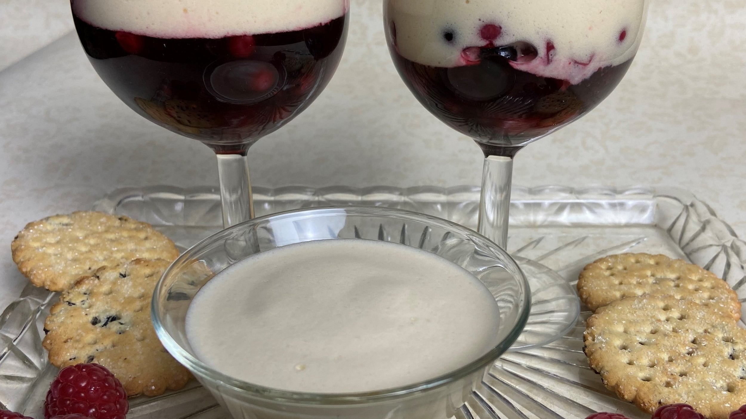 Summer fruits zabaglione