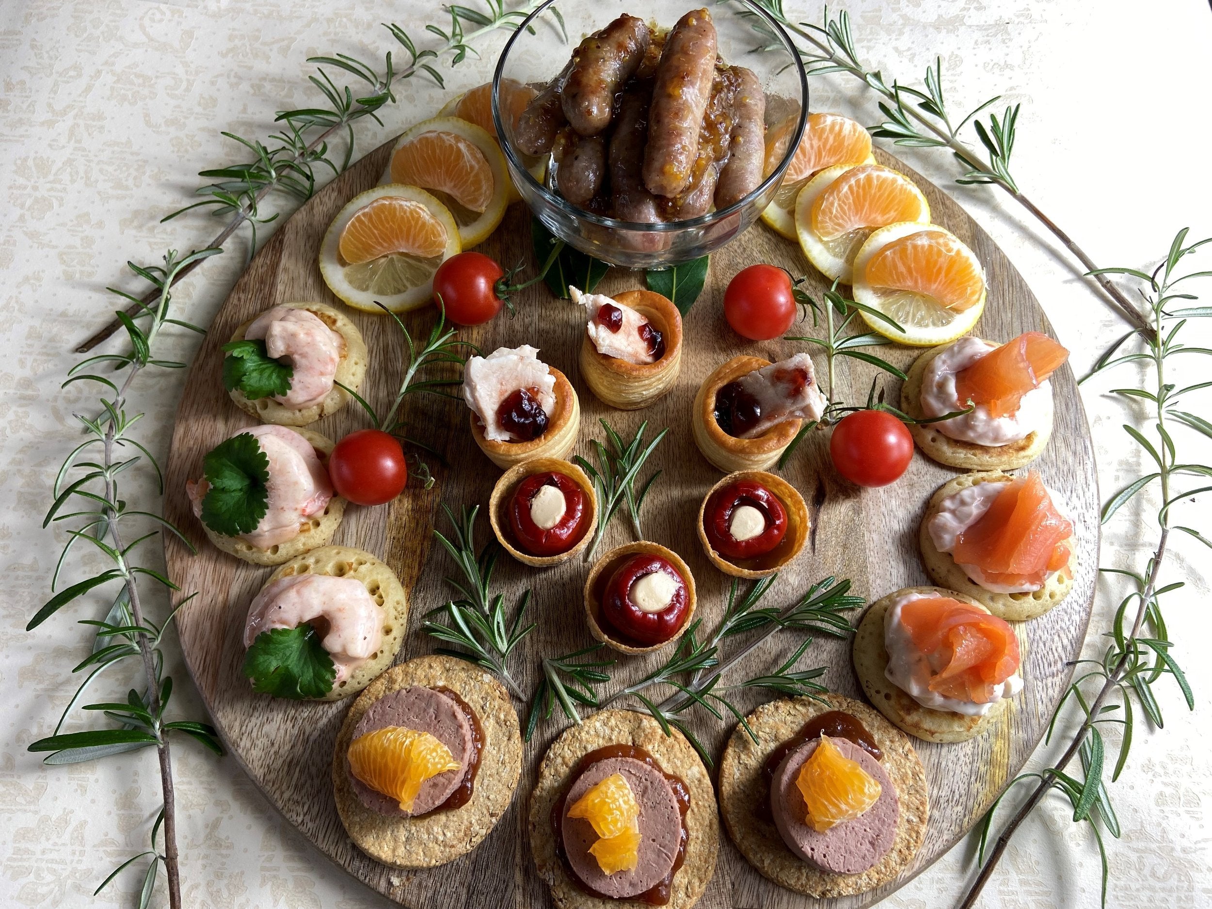 festive savoury canapes