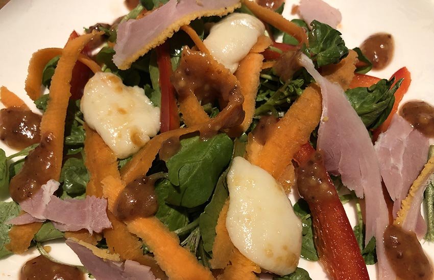 watercress salad - mustard & honey sauce