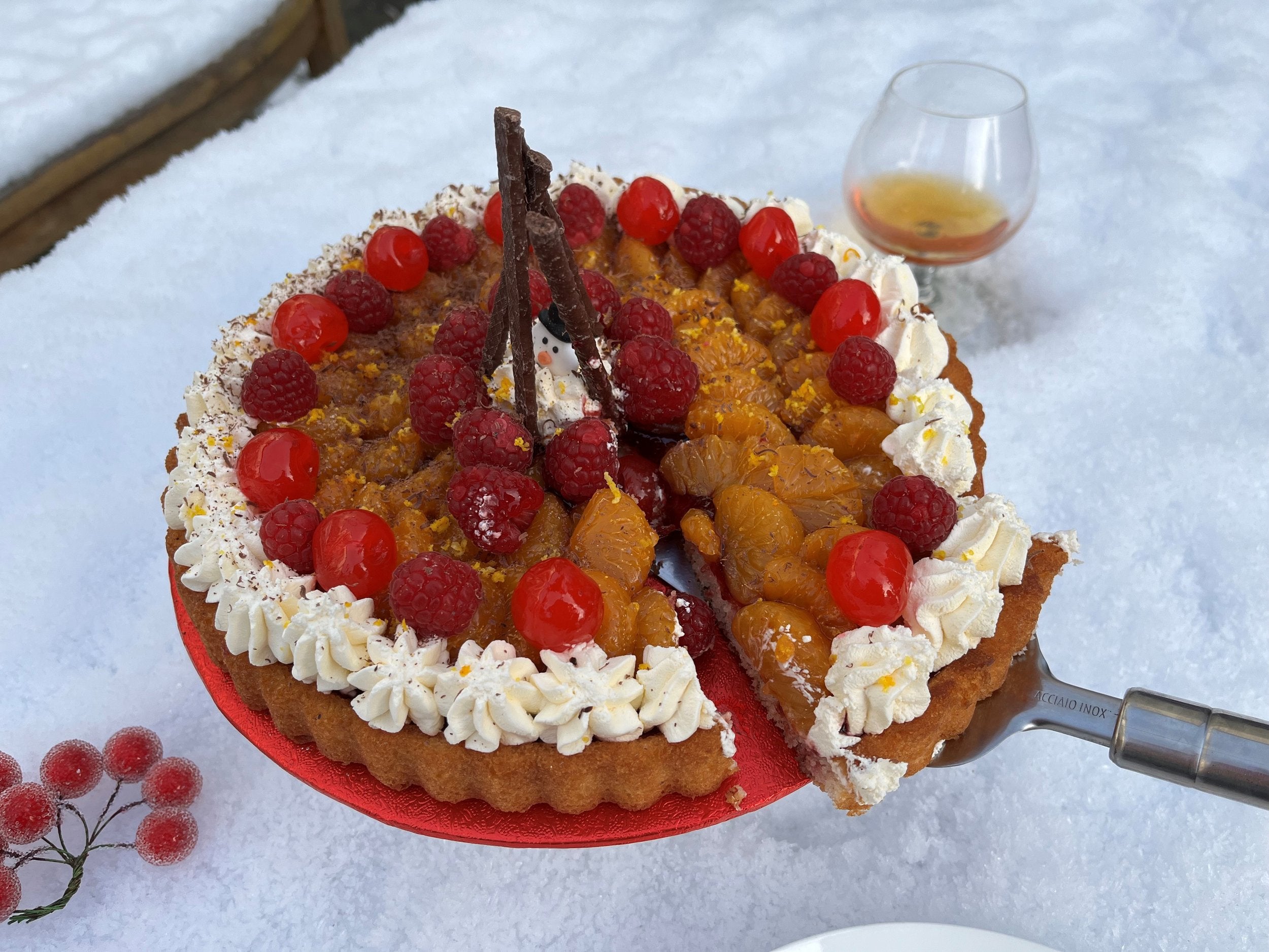 festive fruit flan