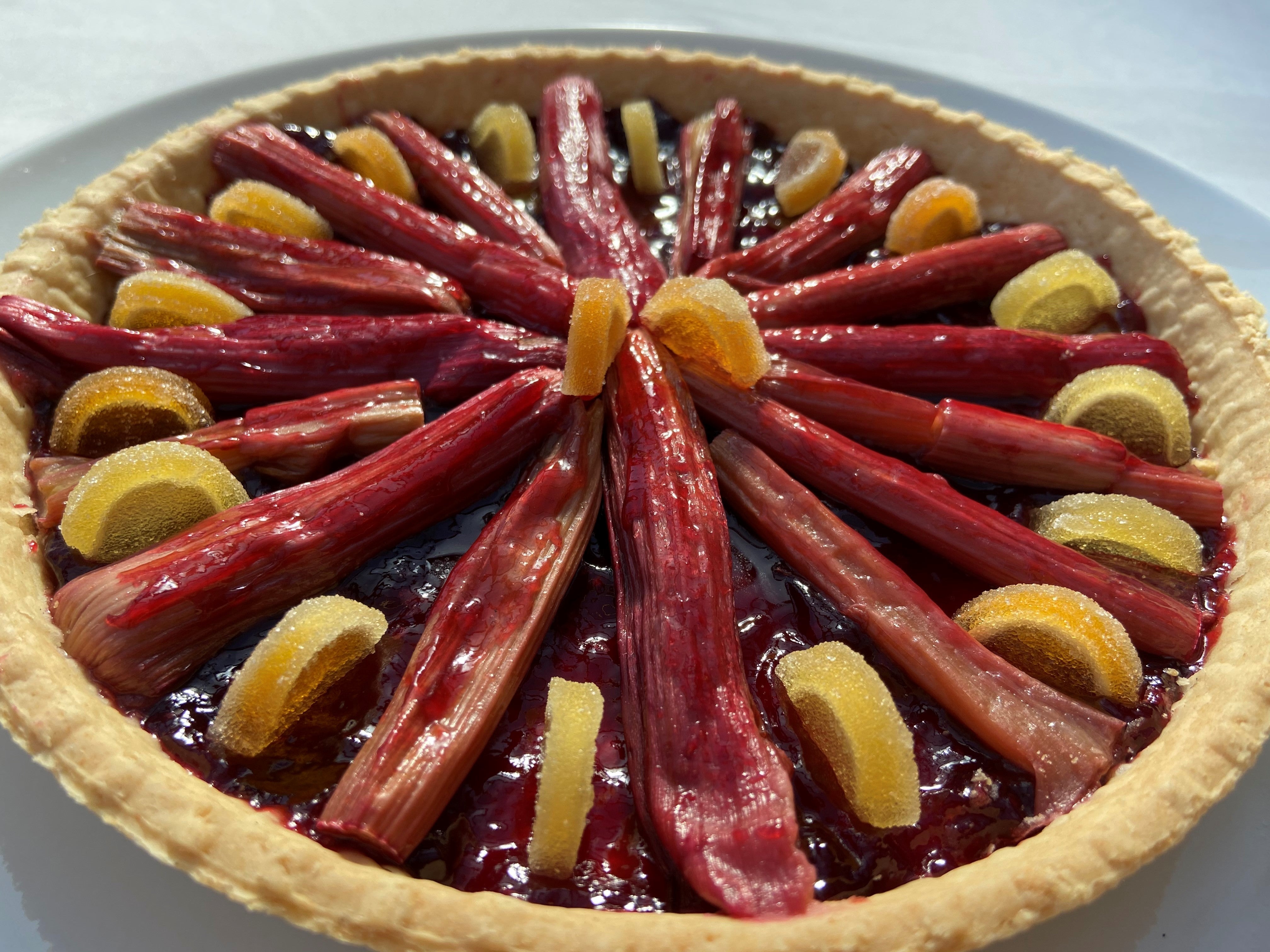 Rhubarb & Raspberry Tart