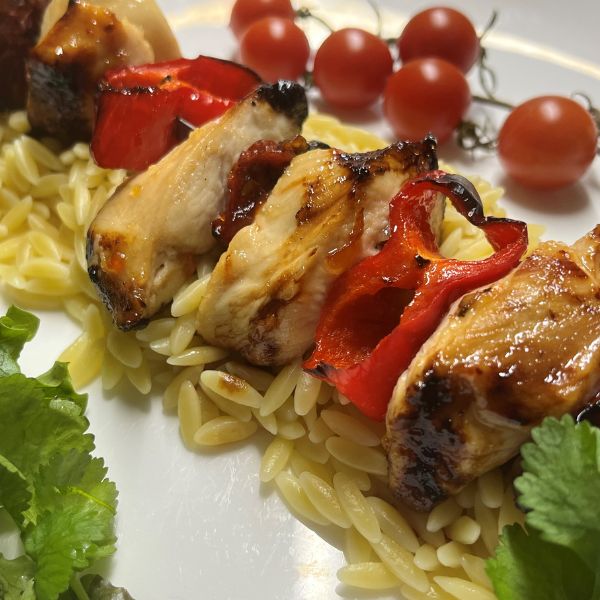 Chicken Kebabs – with Chilli and Orange Glaze