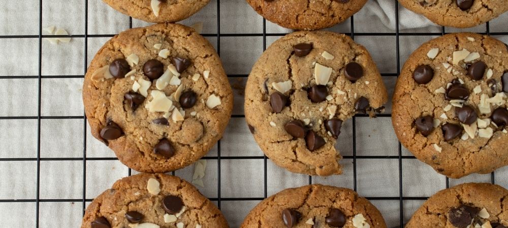 Almond Butter Choc Chip Cookies