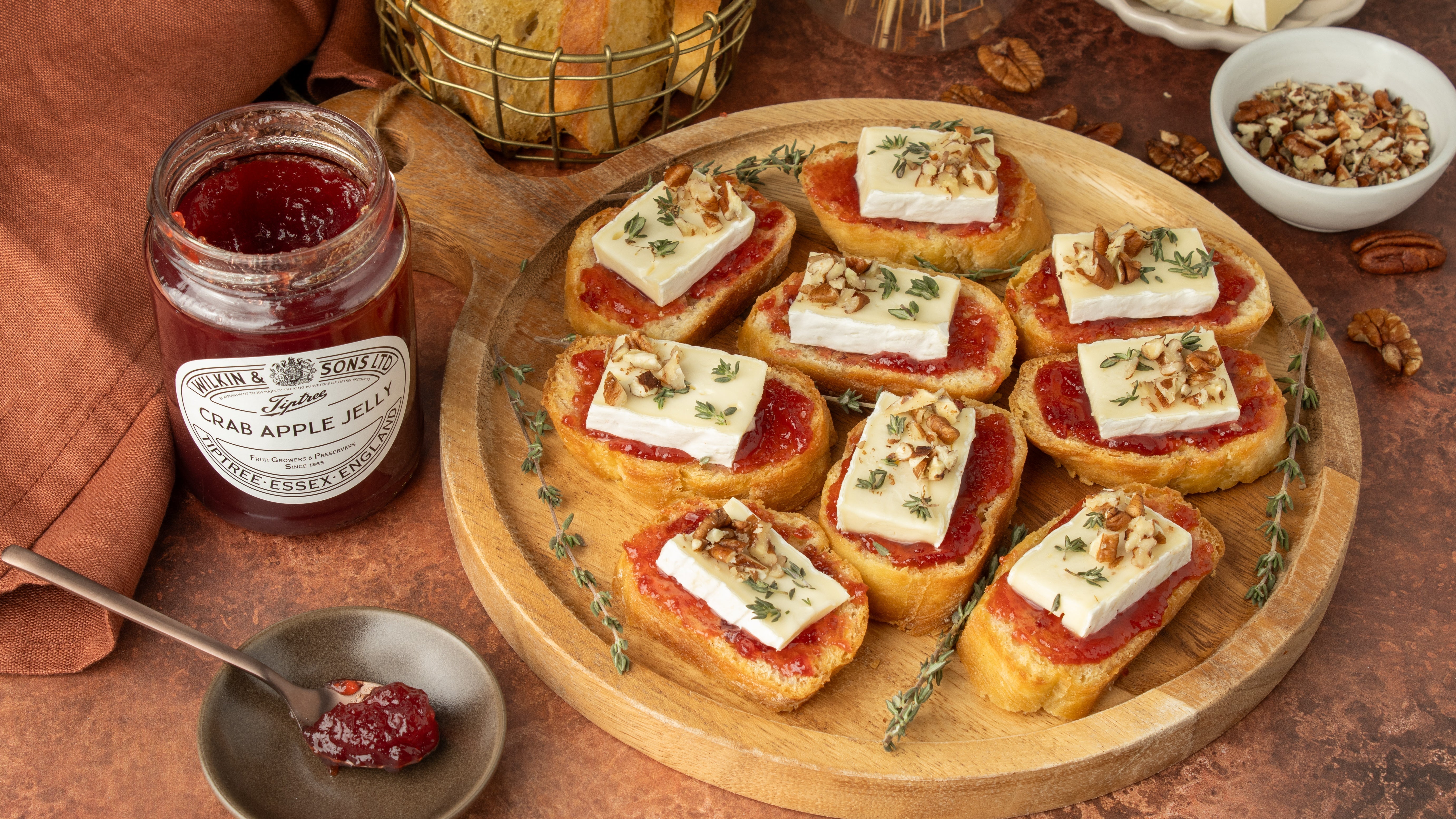 Crab Apple Jelly and Brie Crostini