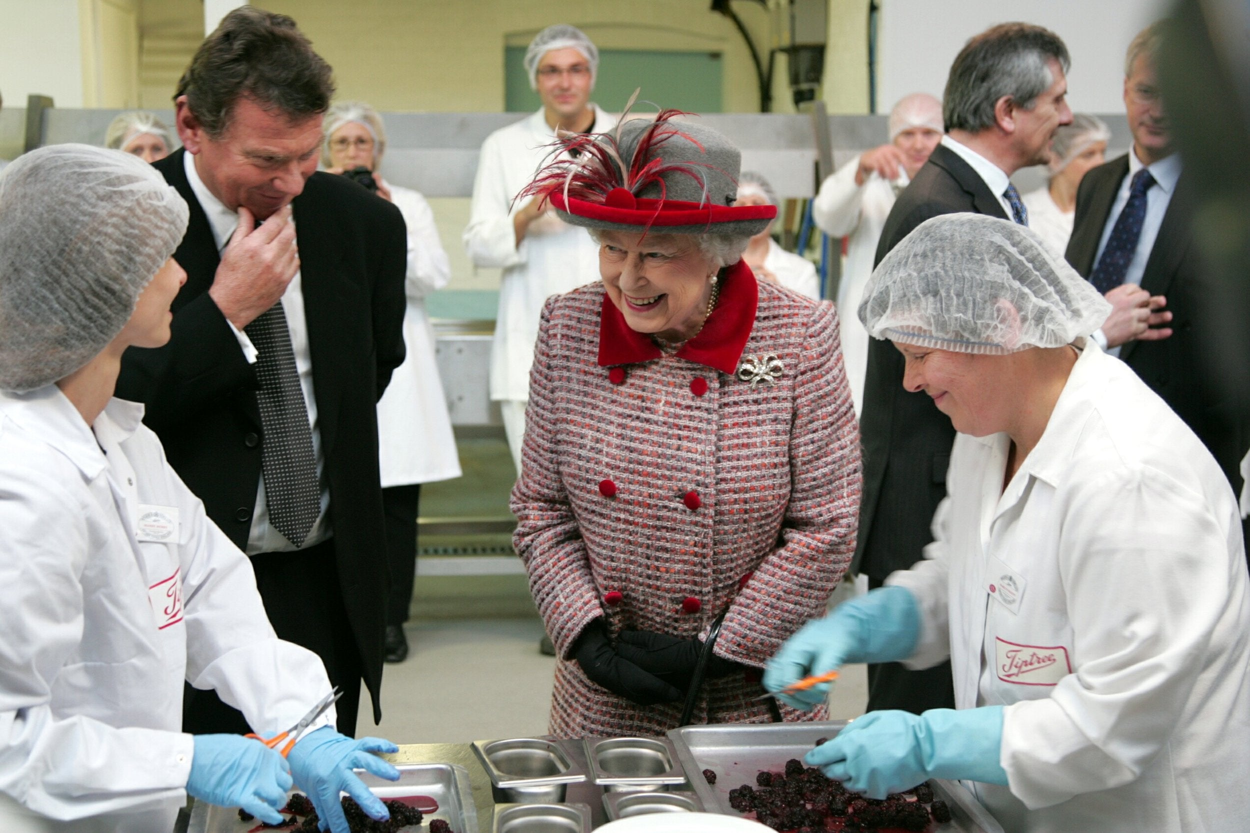 The Queen visits tiptree jam