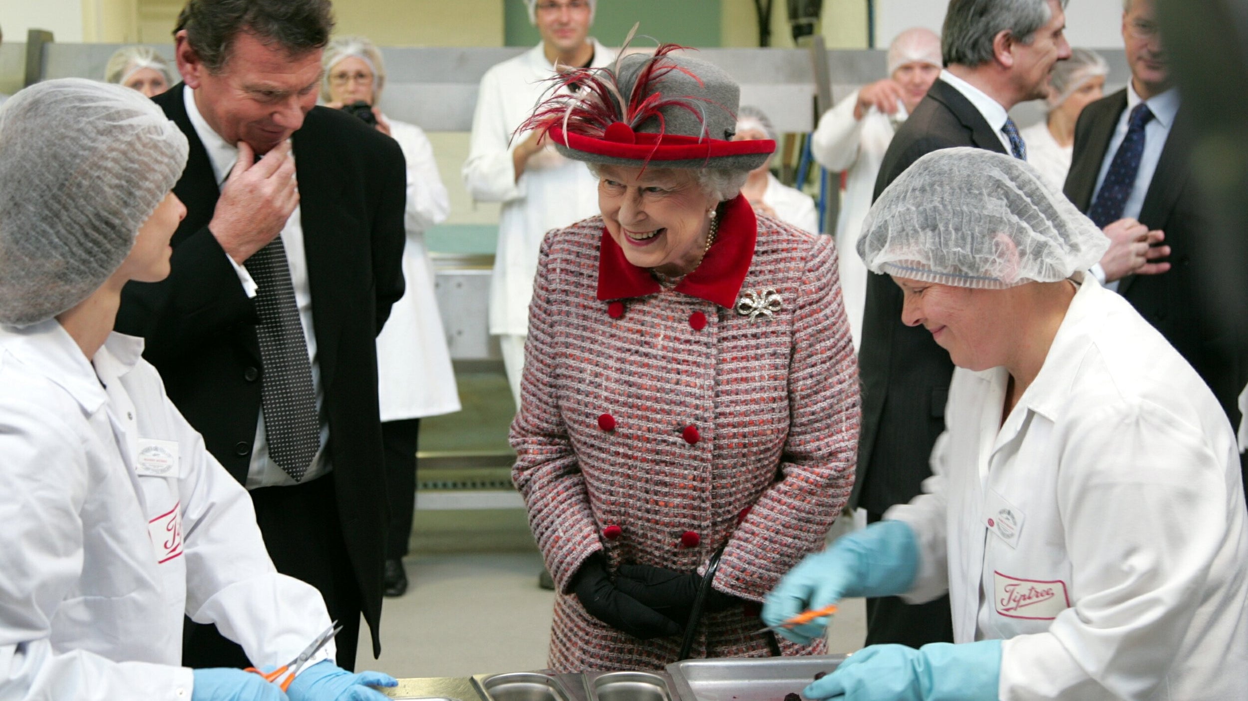 The Queen visits tiptree jam