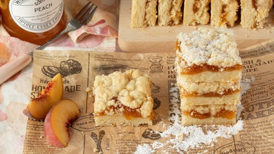 Peach Shortbread Crumble Squares 
