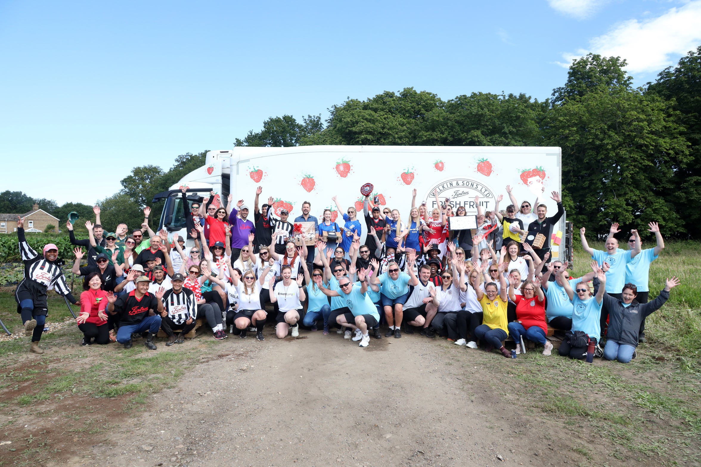 Jimmy Doherty celebrating 20th Anniversary of Tiptree Strawberry Race