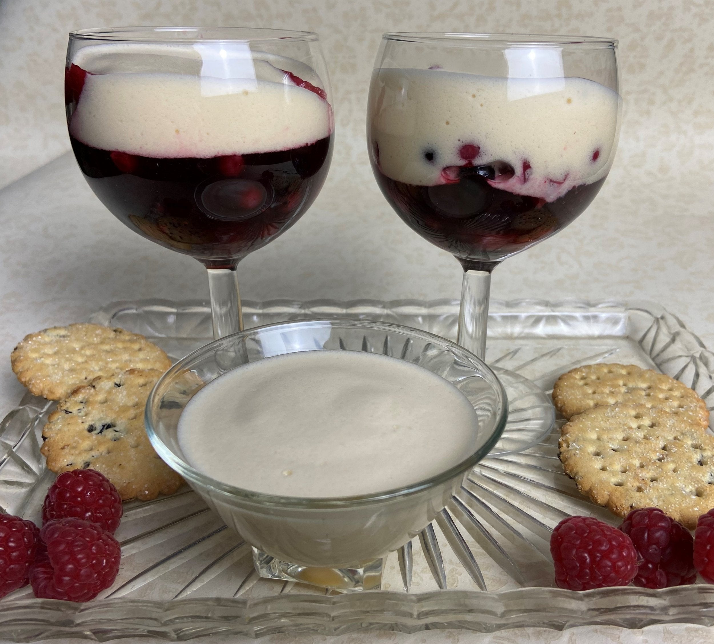 Summer fruits zabaglione