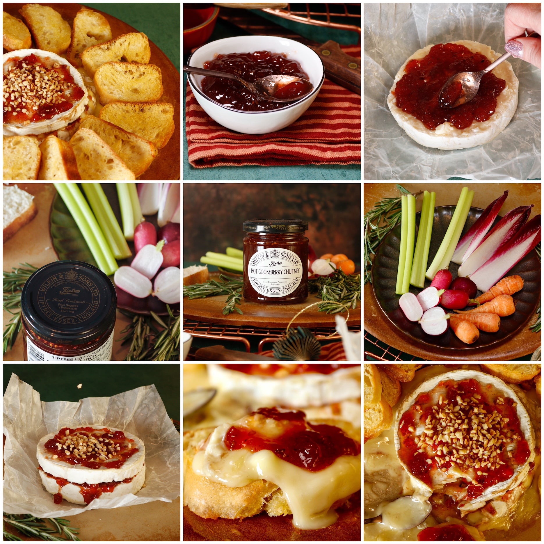 Baked Camembert with Tiptree Hot Gooseberry Chutney by @mazzymc