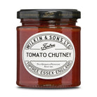 Jar of Wilkin & Sons Ltd Tiptree Tomato Chutney on a white background